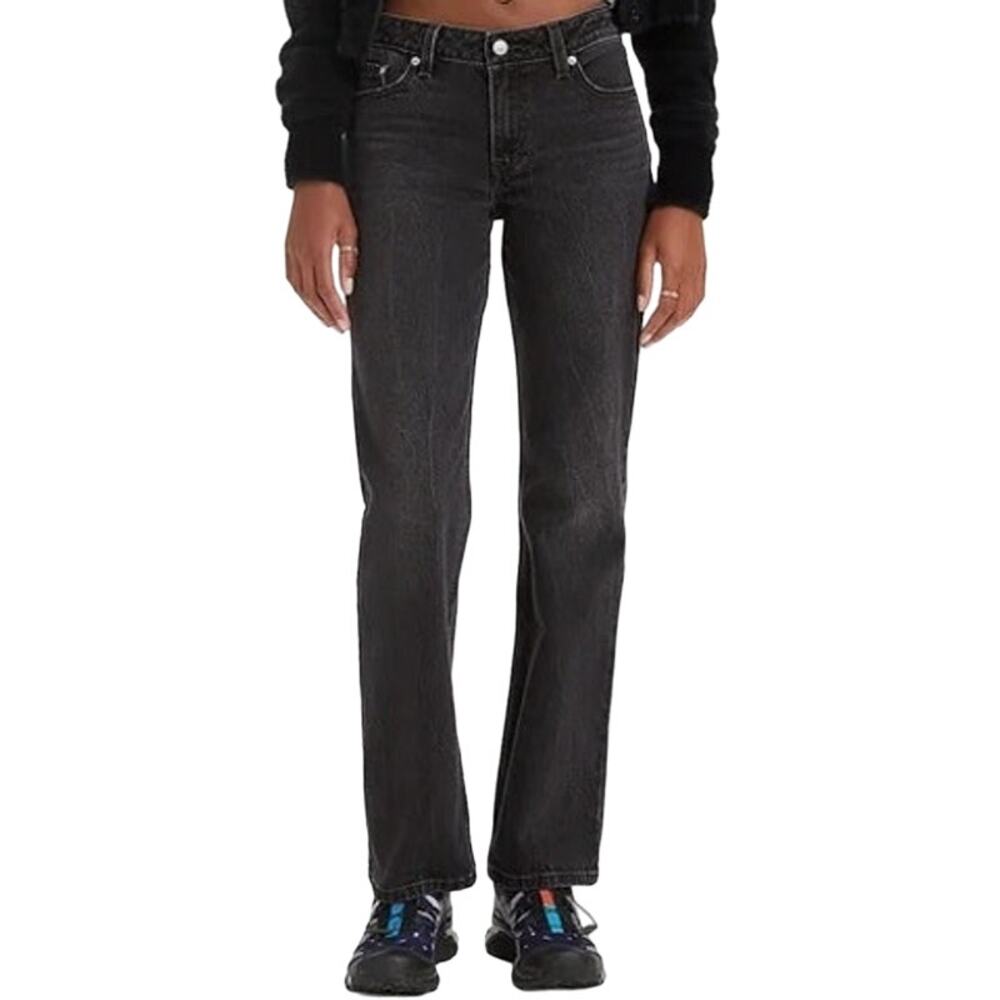 Levi's Low Pitch Bootcut Jeans Easy Fit Stretch Denim Zip Fly Cotton Black 28